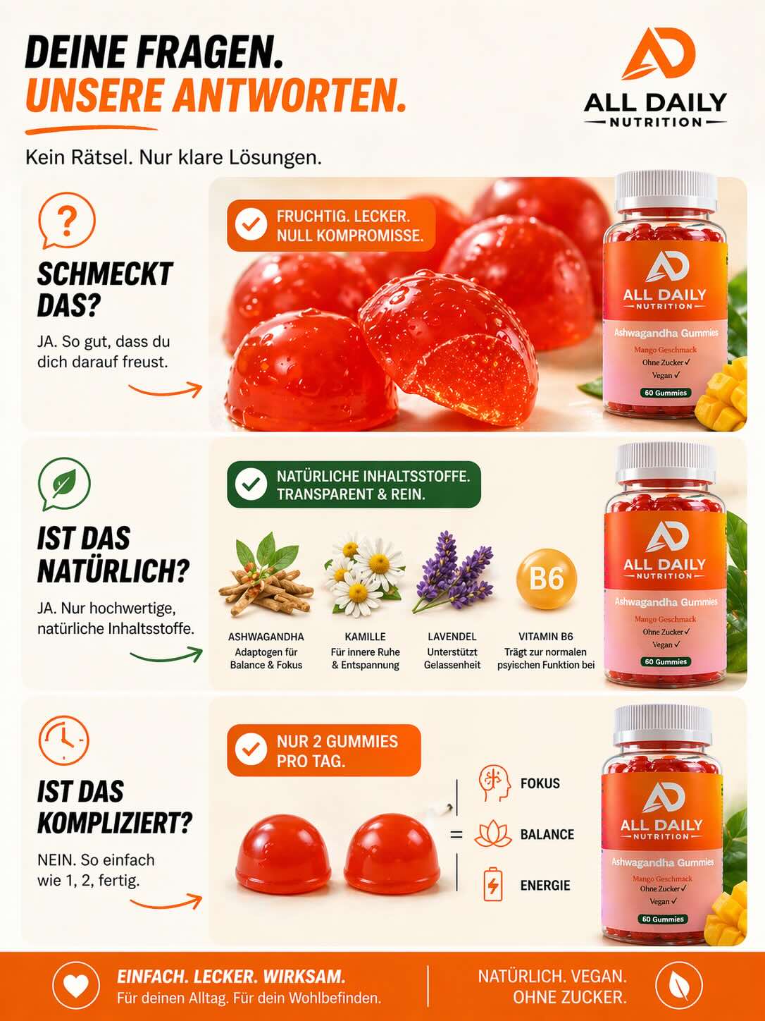 Ashwagandha + Vitamin B6 Gummies - 60 Stk.