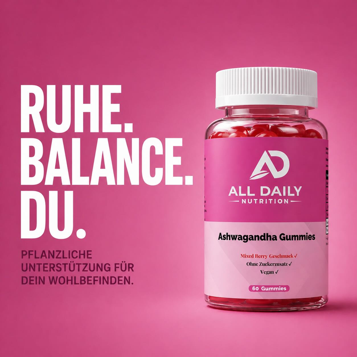 Premium Ashwagandha Gummies 300 + Vitamin B6,- 60 Stk