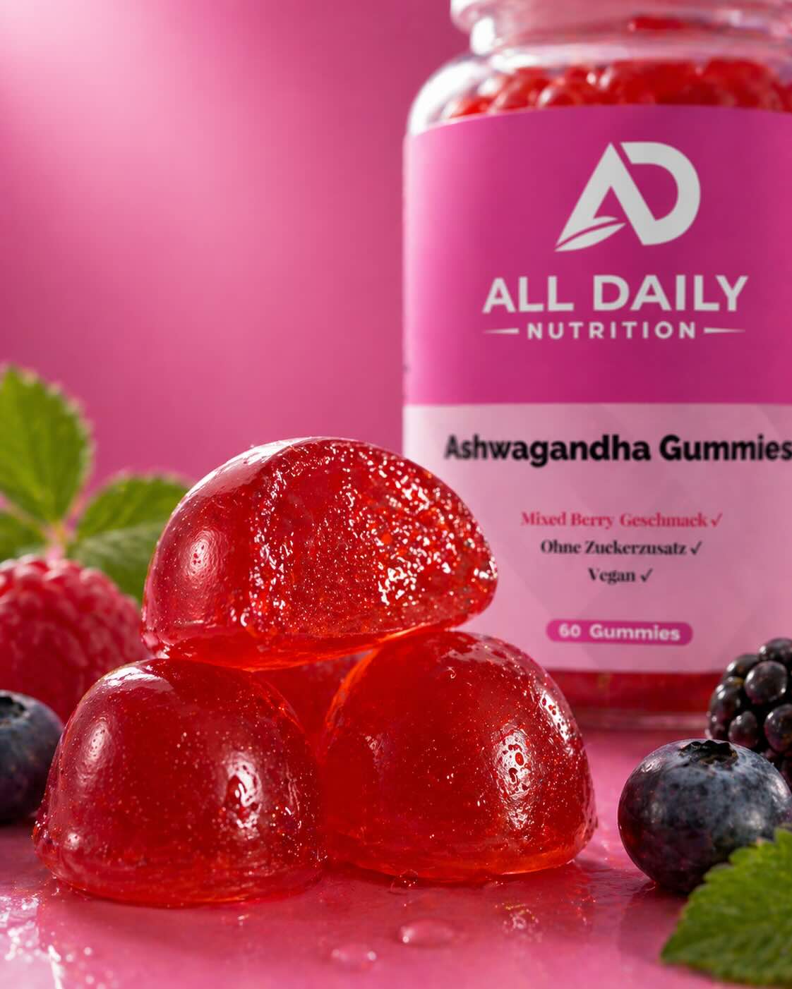 Premium Ashwagandha Gummies 300 + Vitamin B6,- 60 Stk