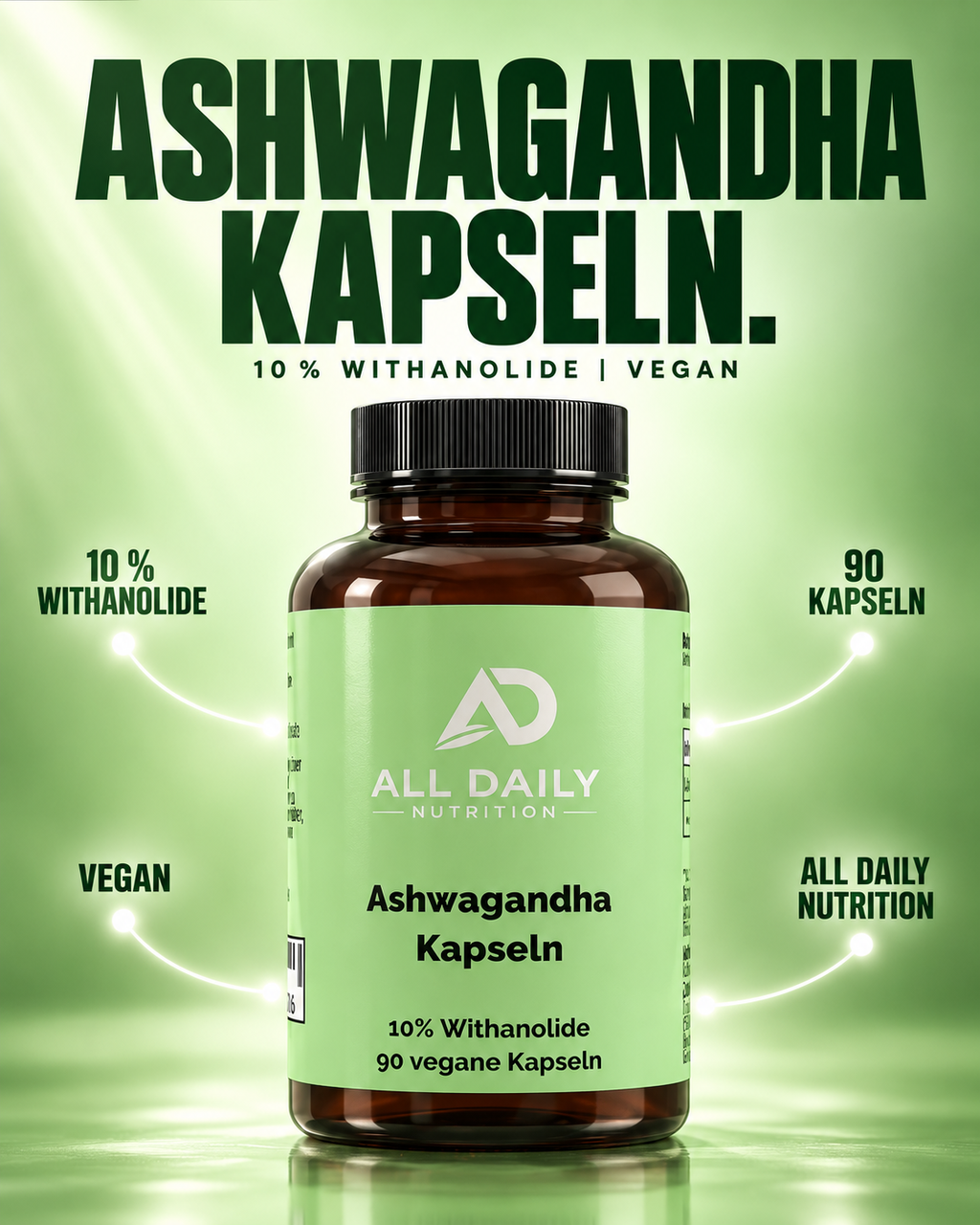 Ashwagandha (10% Withanolide) - 90 vegane Kapseln
