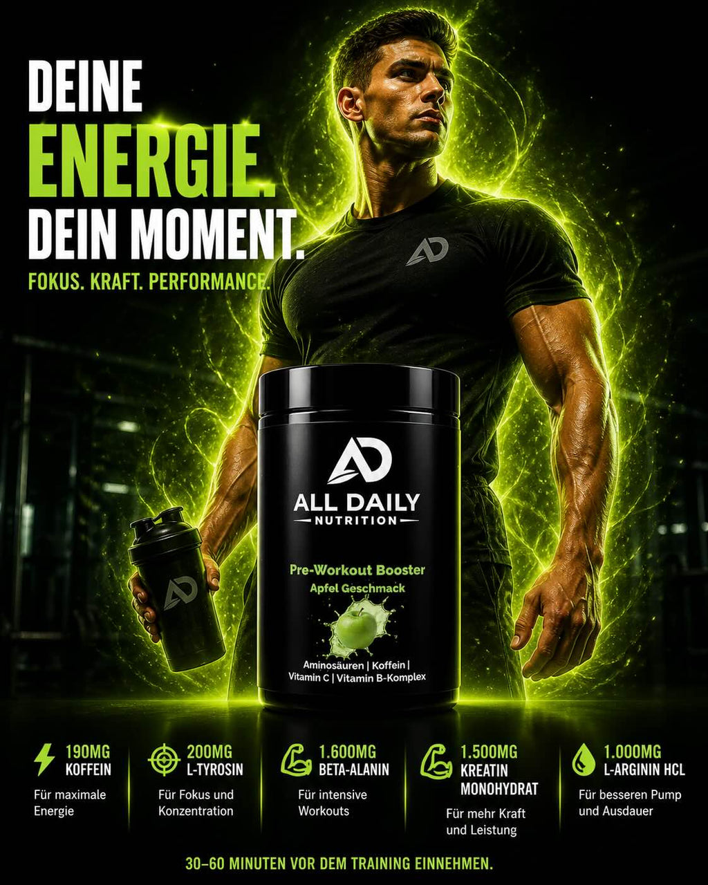 Pre-Workout Booster Apfel - 520g