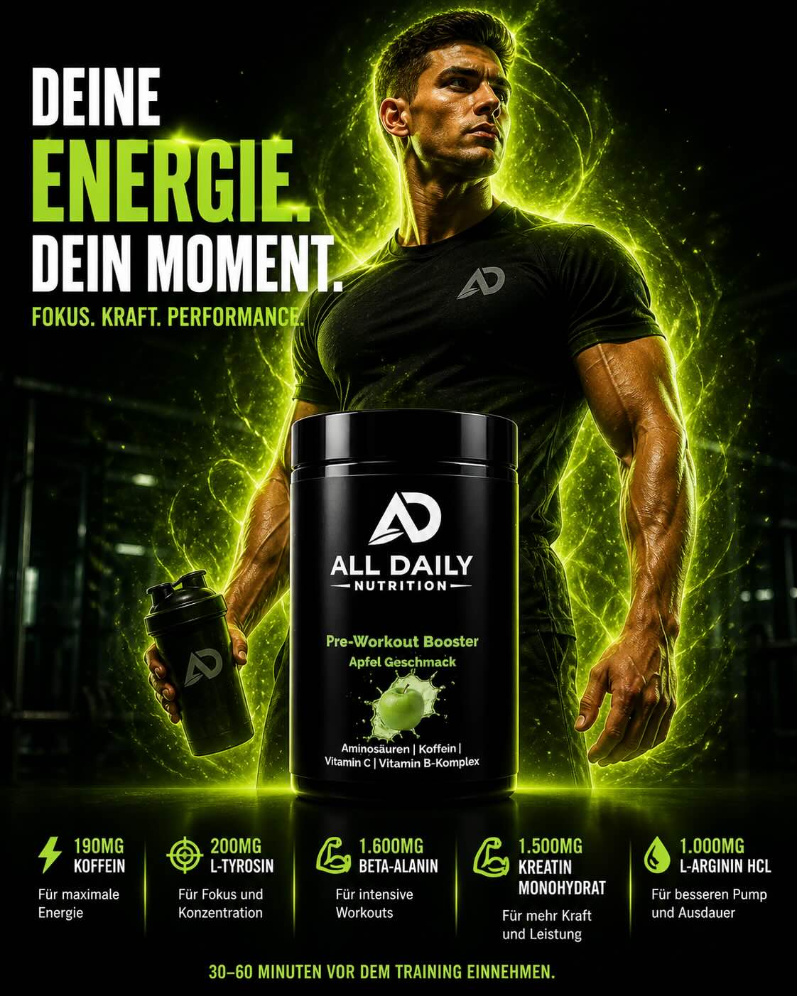 Pre-Workout Booster Apfel - 520g