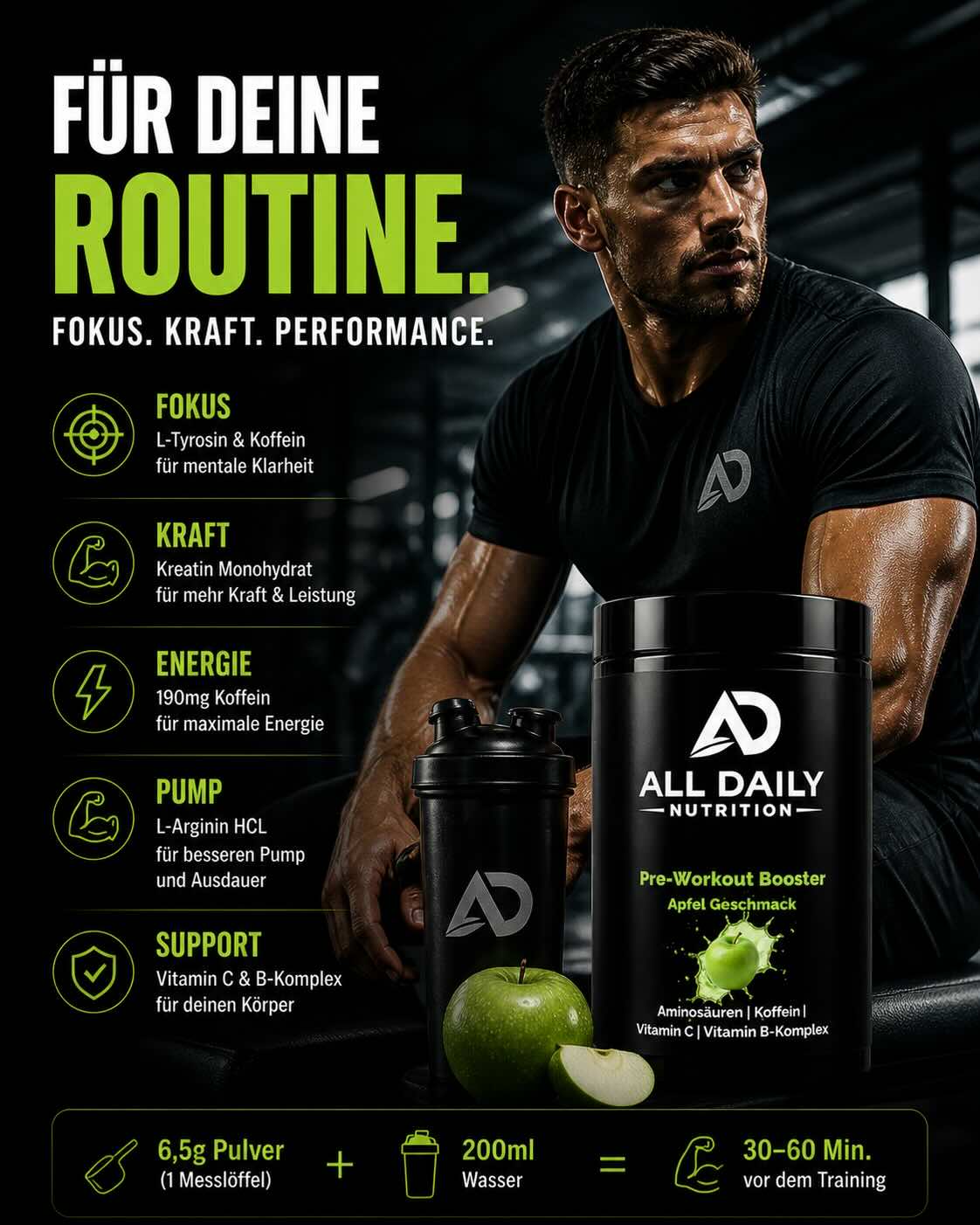 Pre-Workout Booster Apfel - 520g