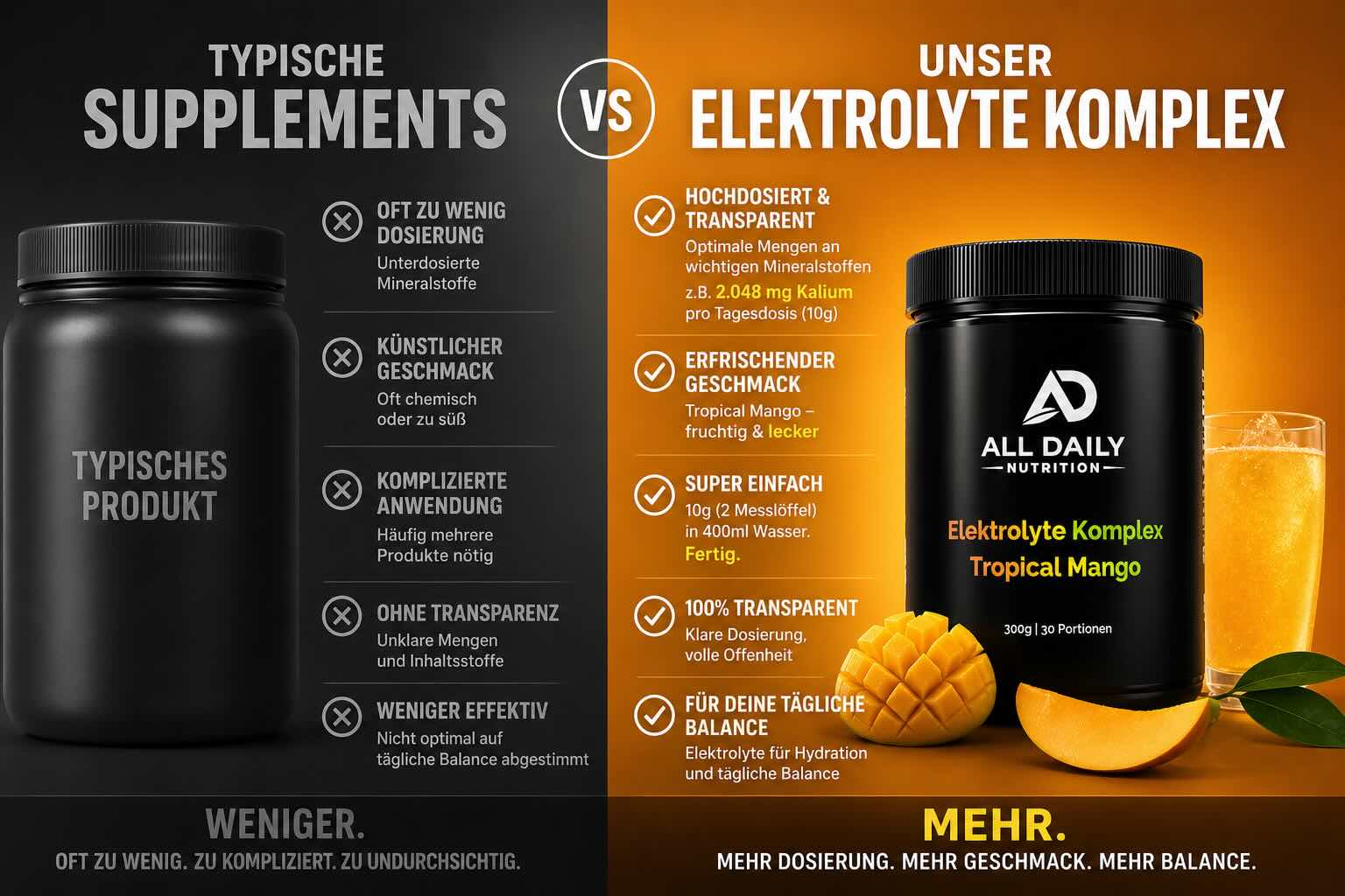 Elektrolyte Pulver Tropical Mango - 300g