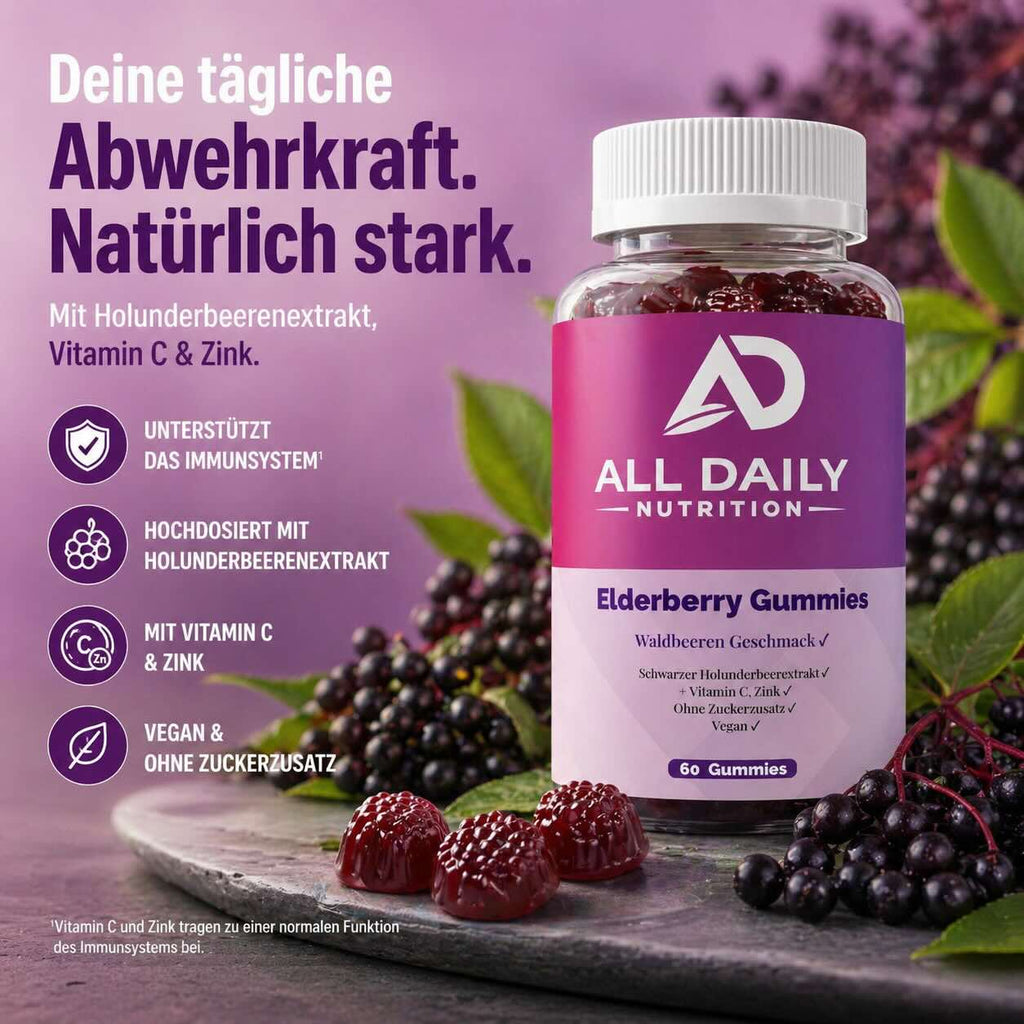 Elderberry + Vitamin C + Zink Gummies - 60 Stk.