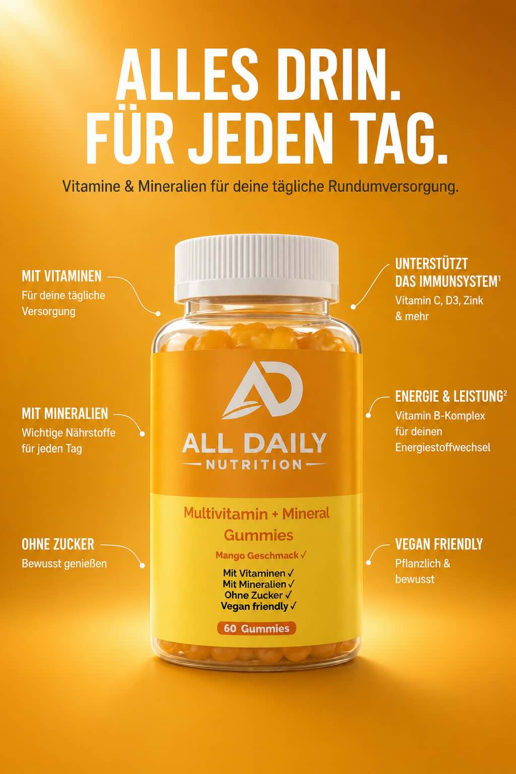 Multivitamin + Mineral Gummies - 60 Stk.