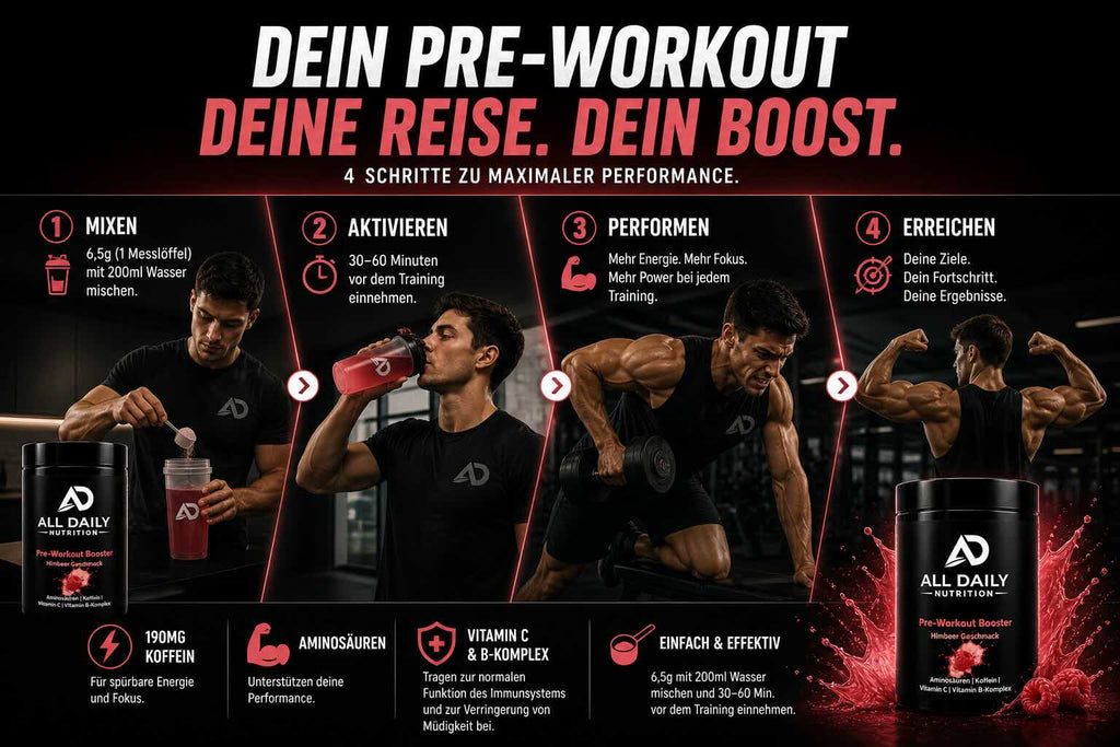 Pre-Workout Booster Himbeere - 520g