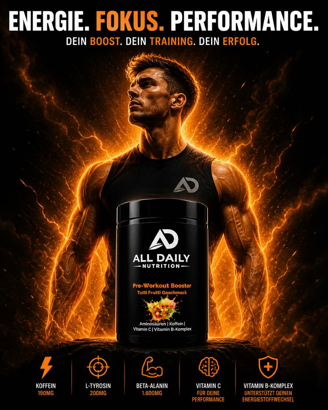 Pre-Workout Booster Tutti Frutti - 520g