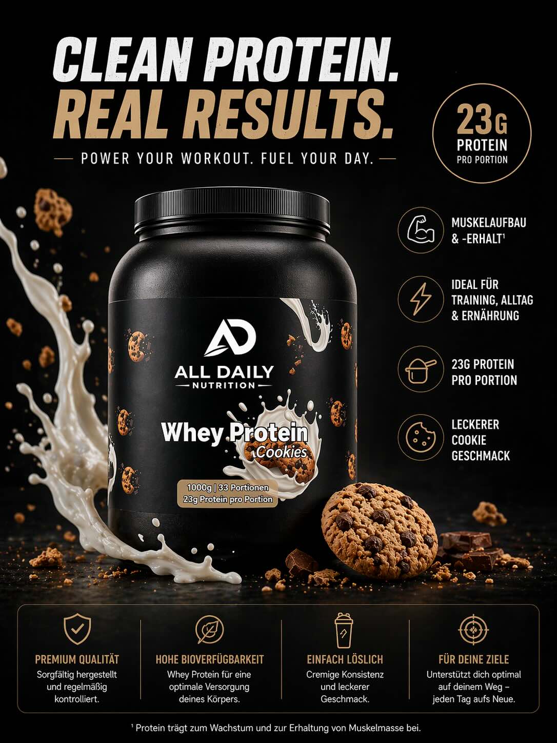 Premium Whey Protein Cookies - 1.000g