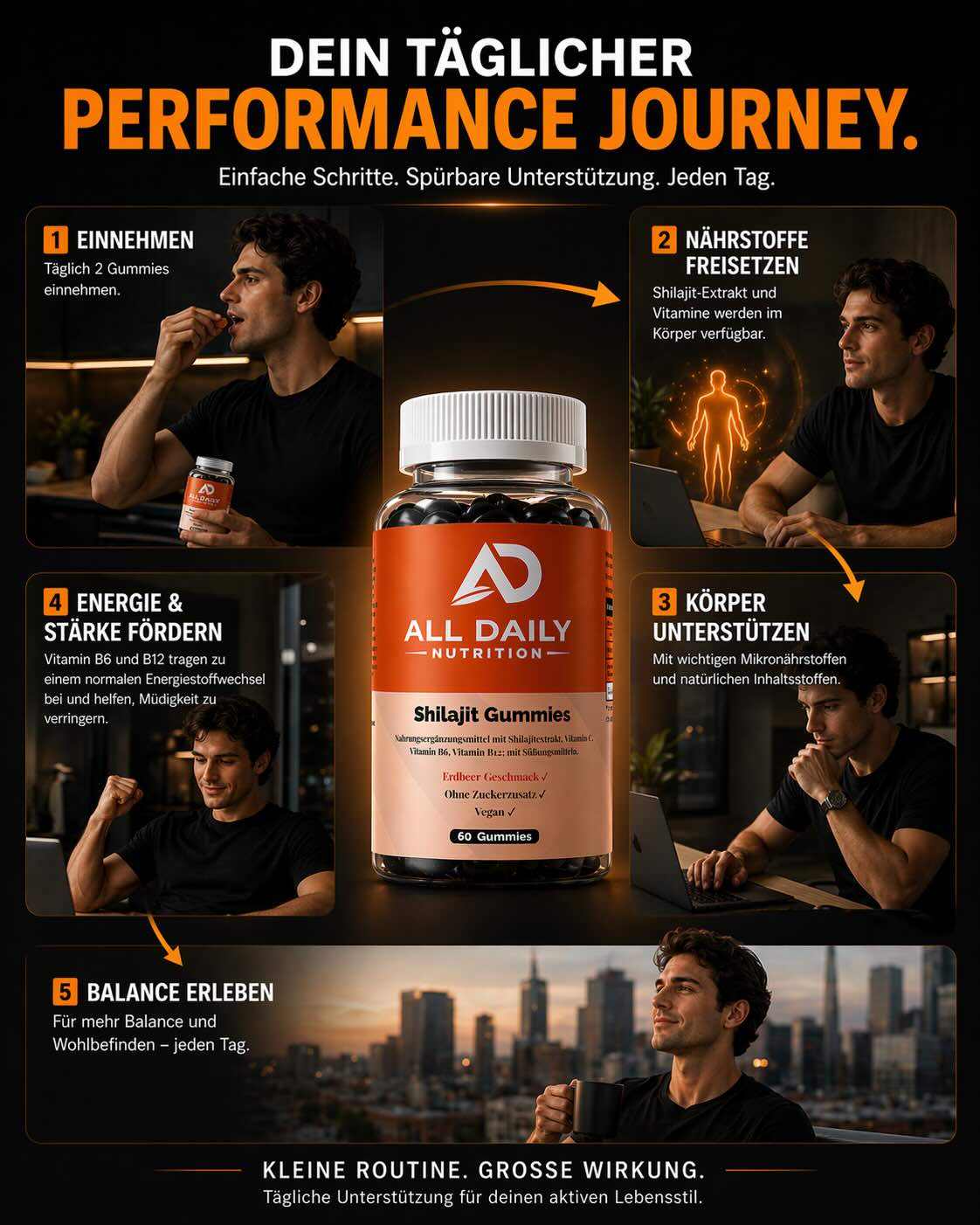 Shilajit Gummies + Vitamin C,B6, B12 - 60 Stk.