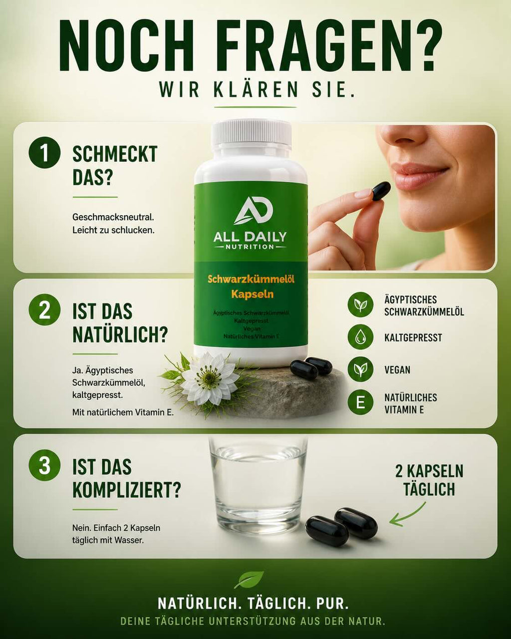 Ägyptisches Schwarzkümmelöl - 240 vegane Softgels