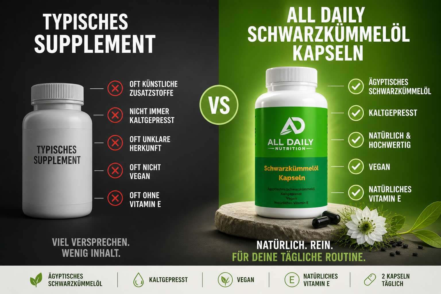 Ägyptisches Schwarzkümmelöl - 240 vegane Softgels