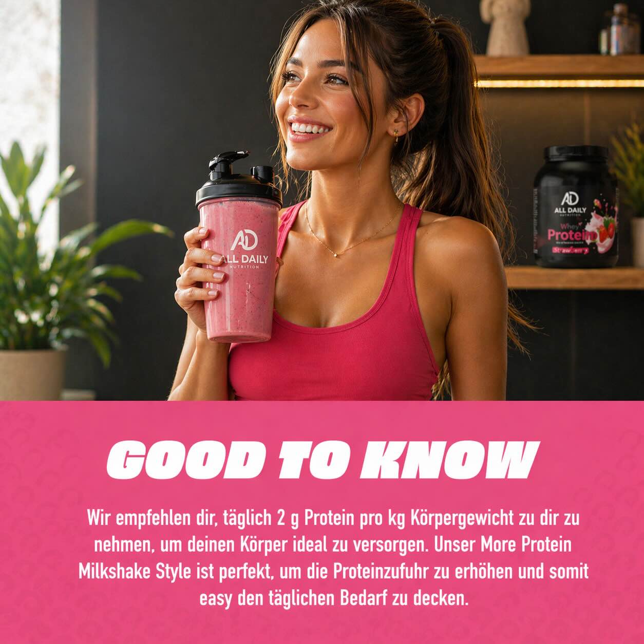Premium Whey Protein Erdbeere - 1.000g