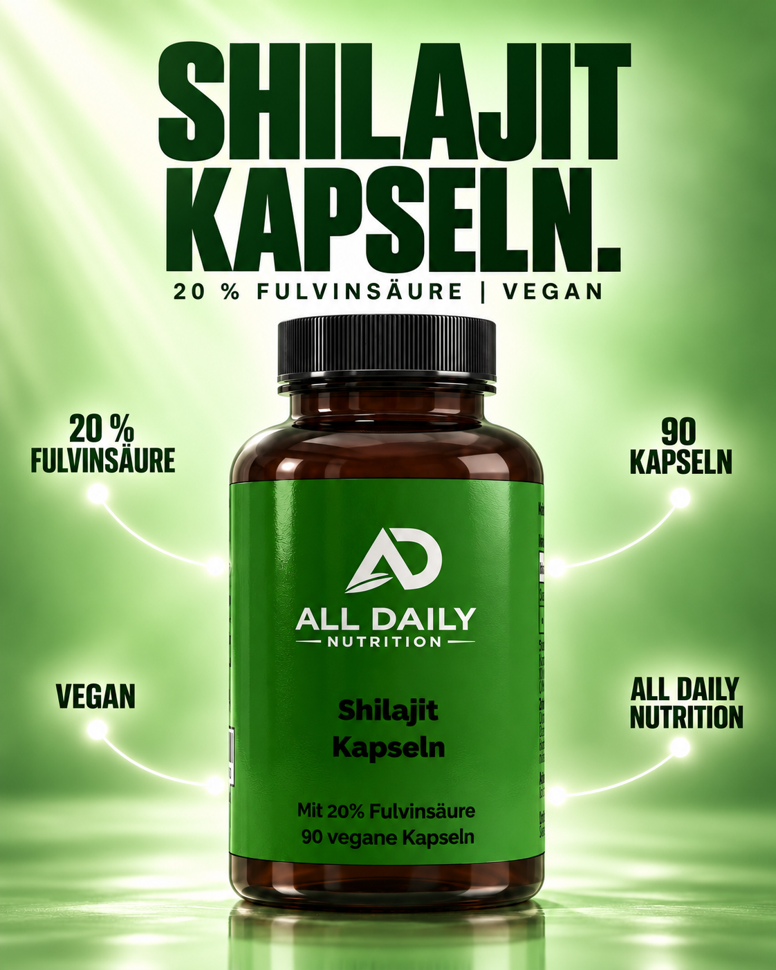Shilajit (20% Fulvinsäure) - 90 vegane Kapseln