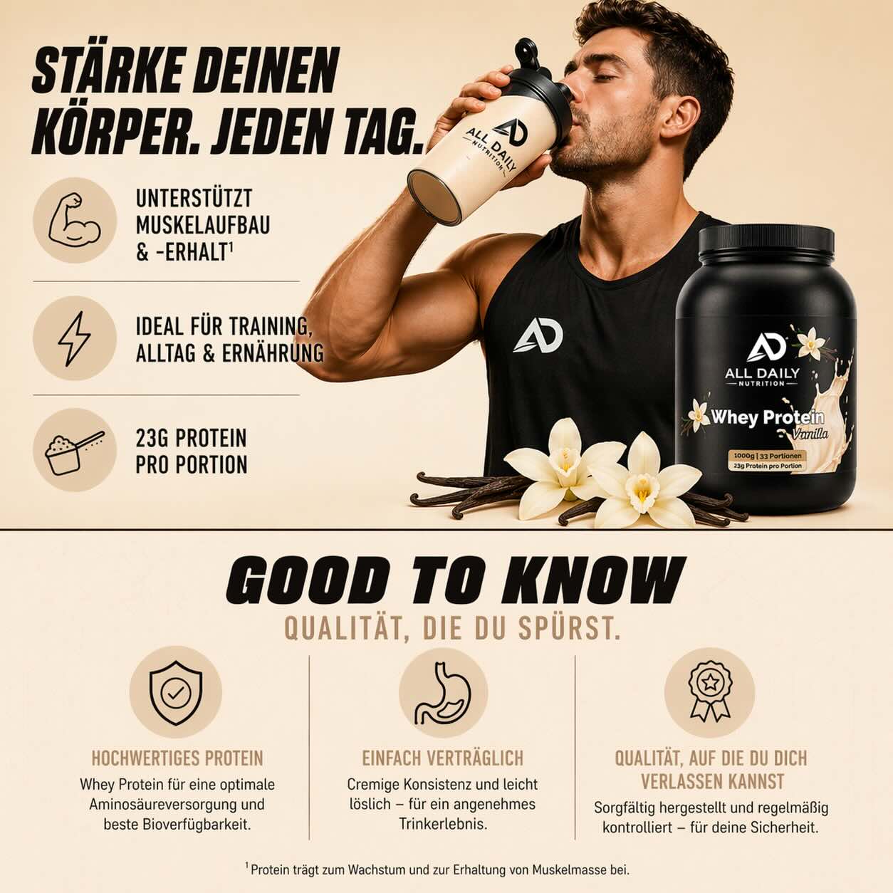 Premium Whey Protein Vanille - 1.000g
