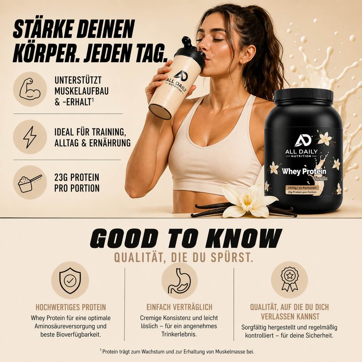 Premium Whey Protein Vanille - 1.000g