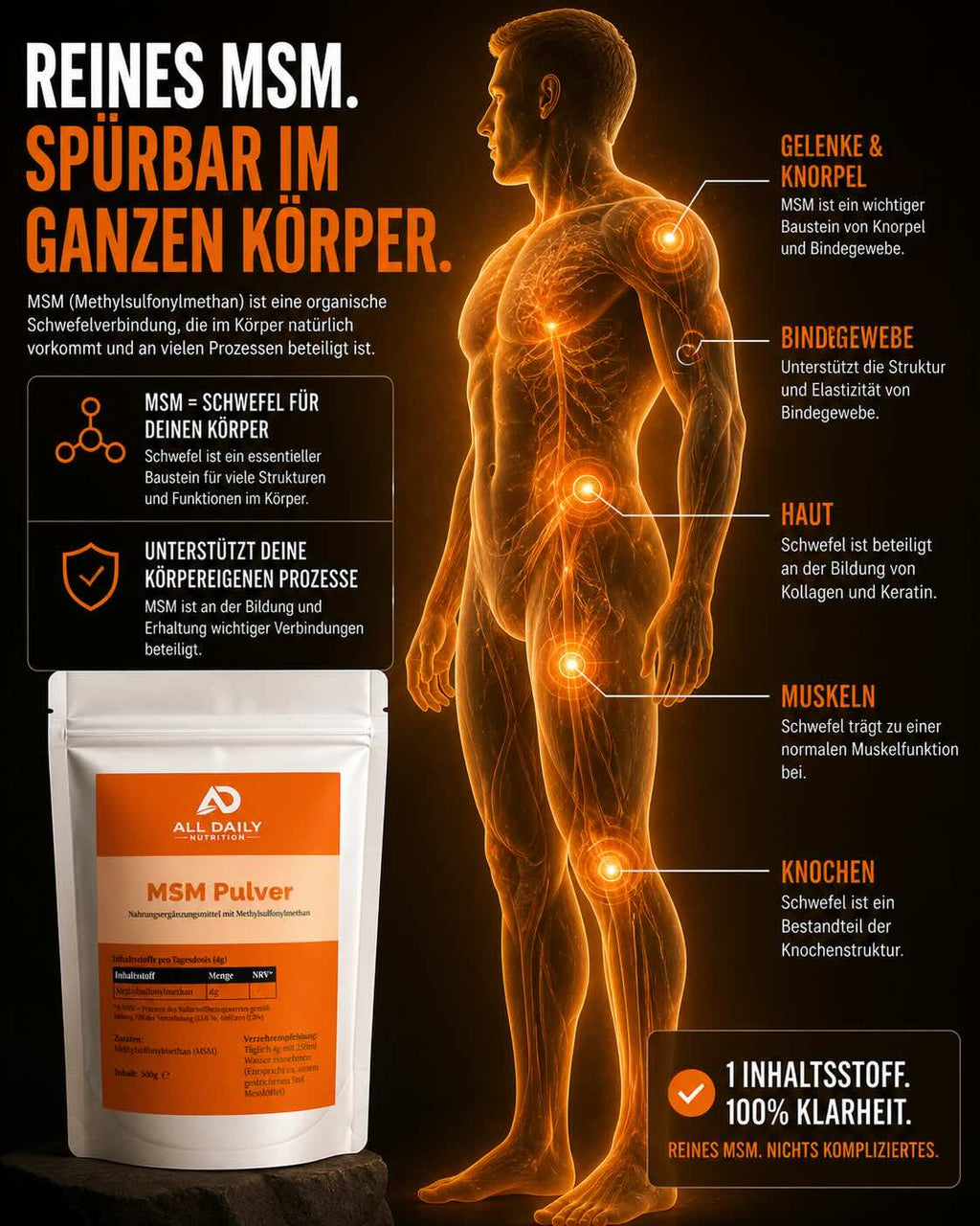 MSM Pulver - 500g