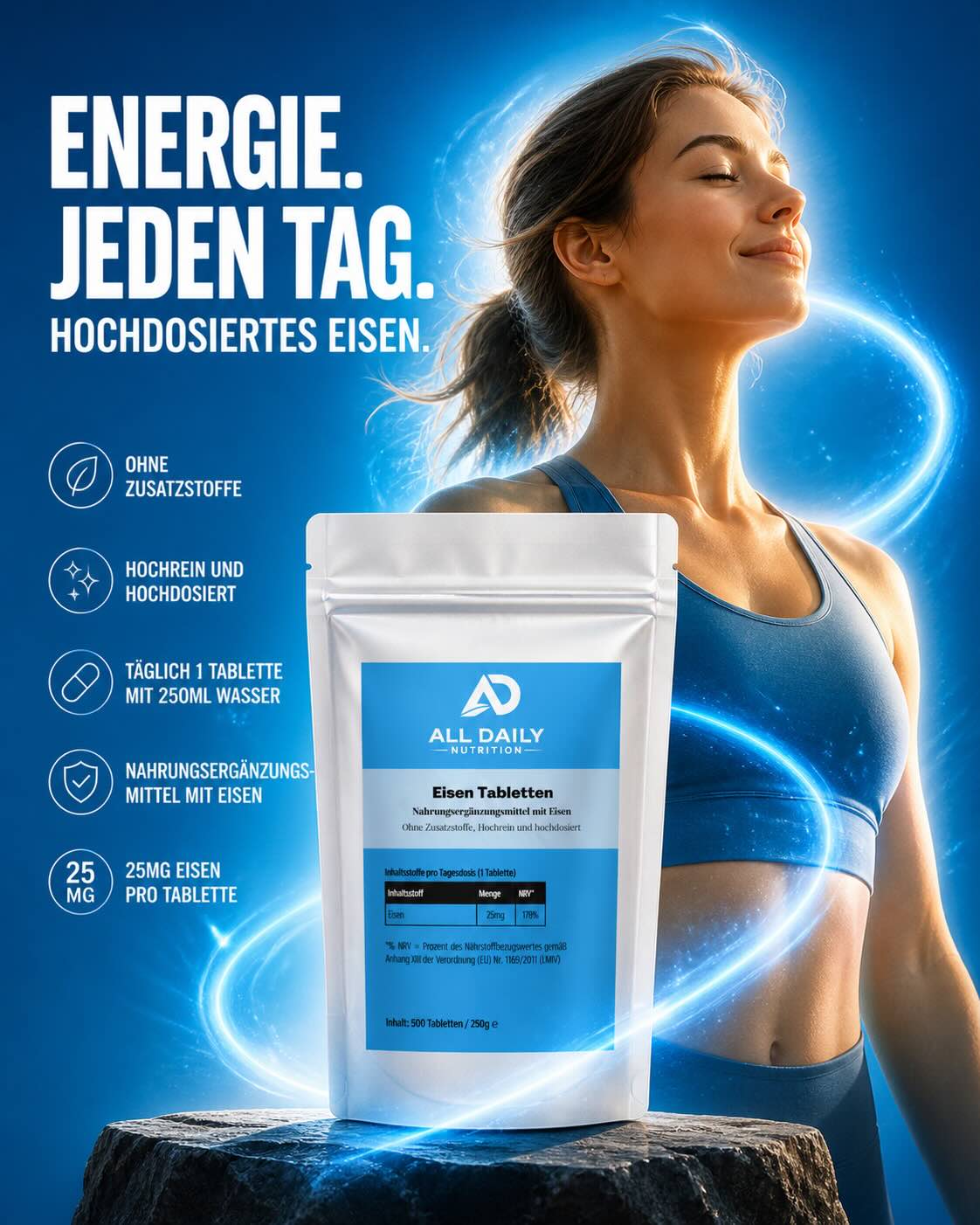 25mg Eisen Bisglycinat - 500 Tabletten
