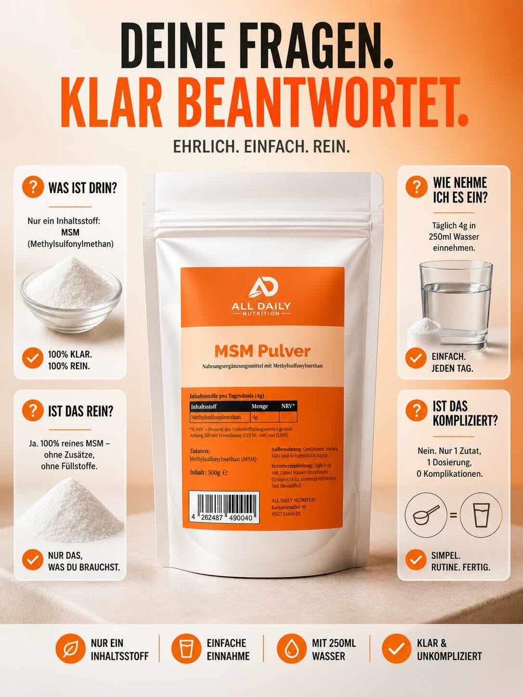 MSM Pulver - 500g