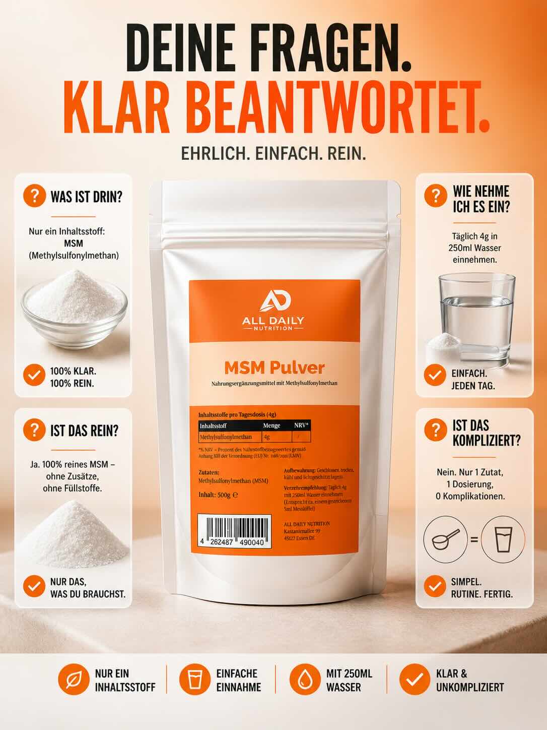 MSM Pulver - 500g