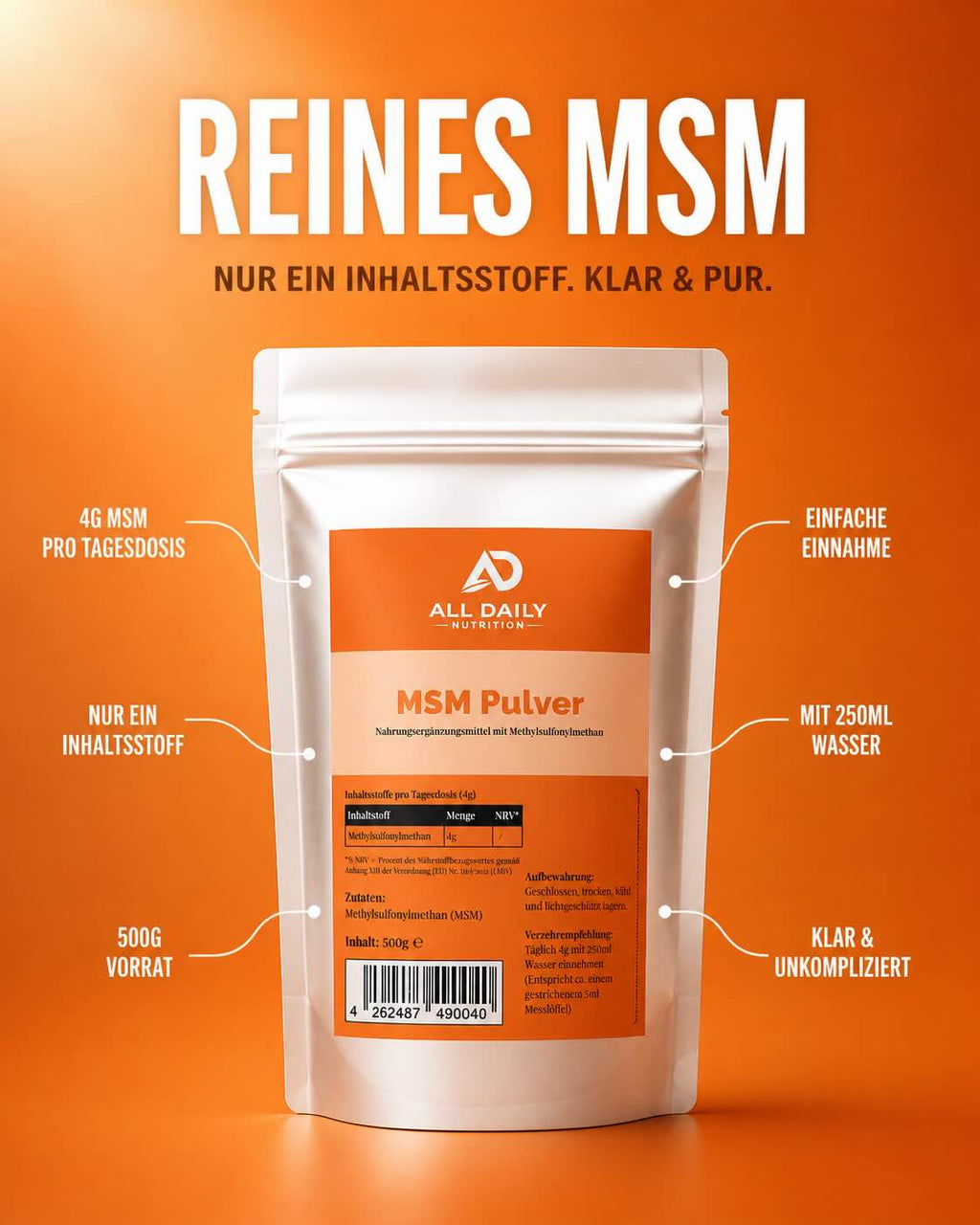 MSM Pulver - 500g