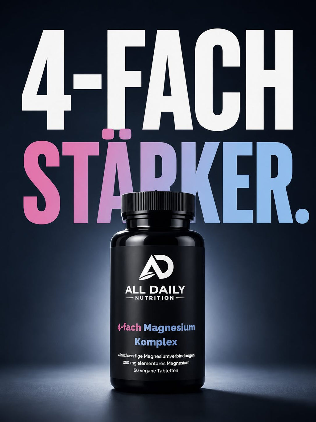 Magnesium 4fach Komplex - 60 vegane Tabletten