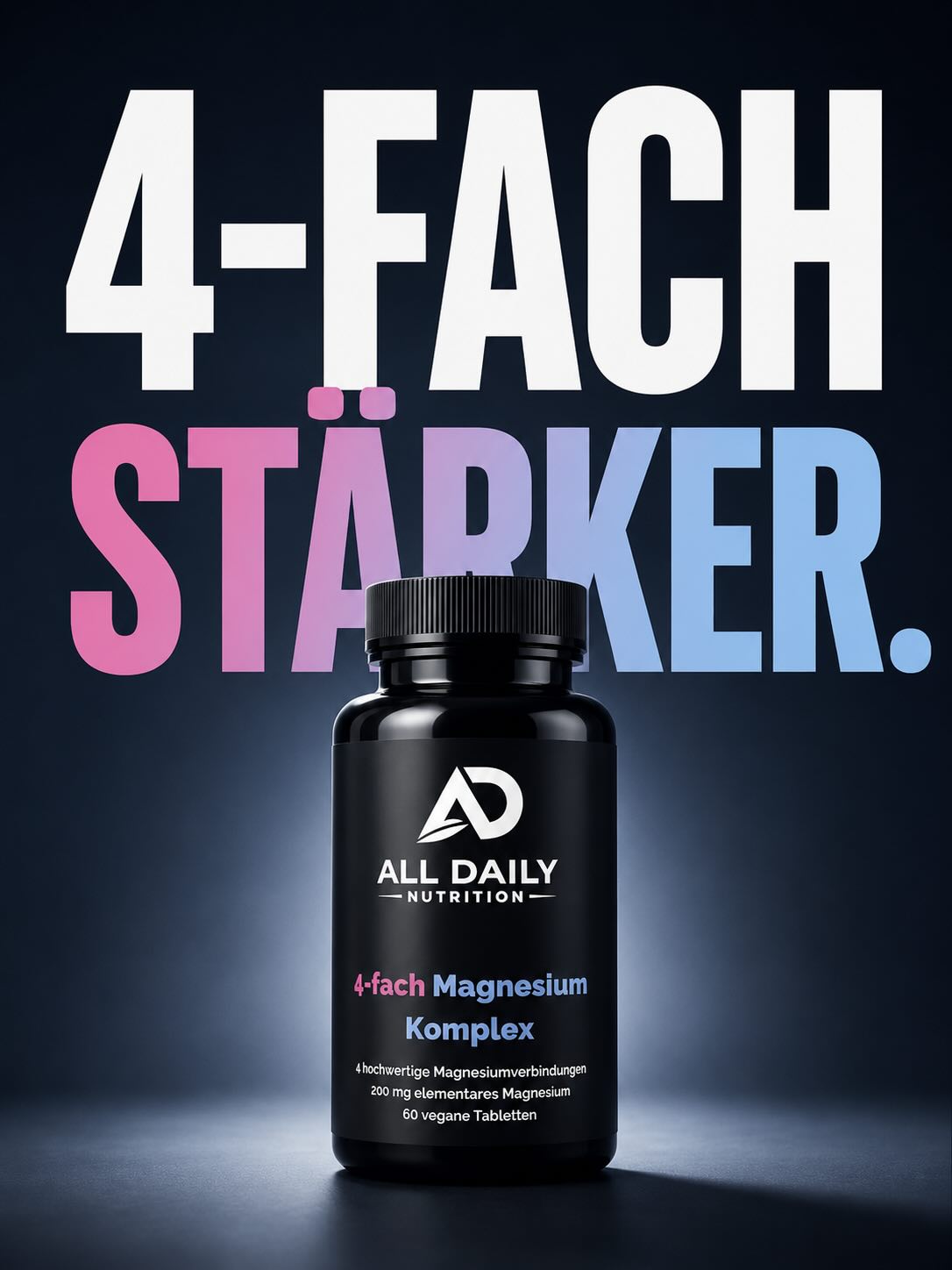 Magnesium 4fach Komplex - 60 vegane Tabletten